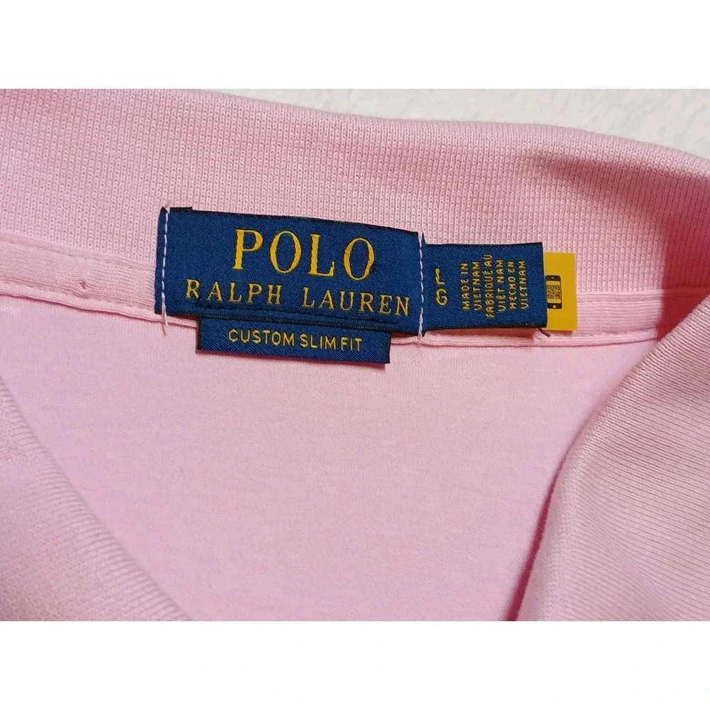 NWT Polo Ralph Lauren Men's L Classic Fit Pink Polo Shirt Short Sleeve Pony $118